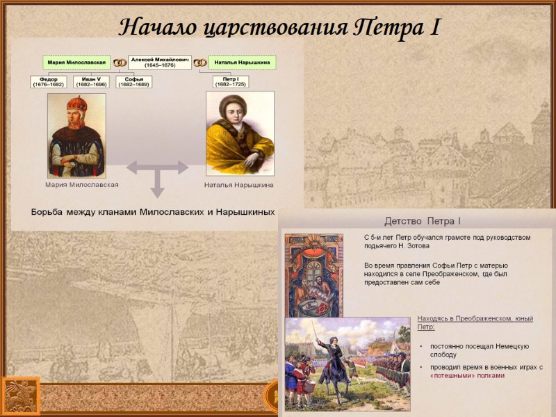 Начало царствования Петра І Начало царствования Петра І